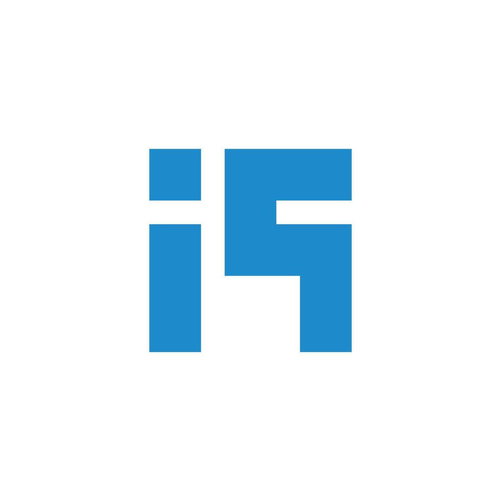 lettera iq semplice geometrico logo vettore