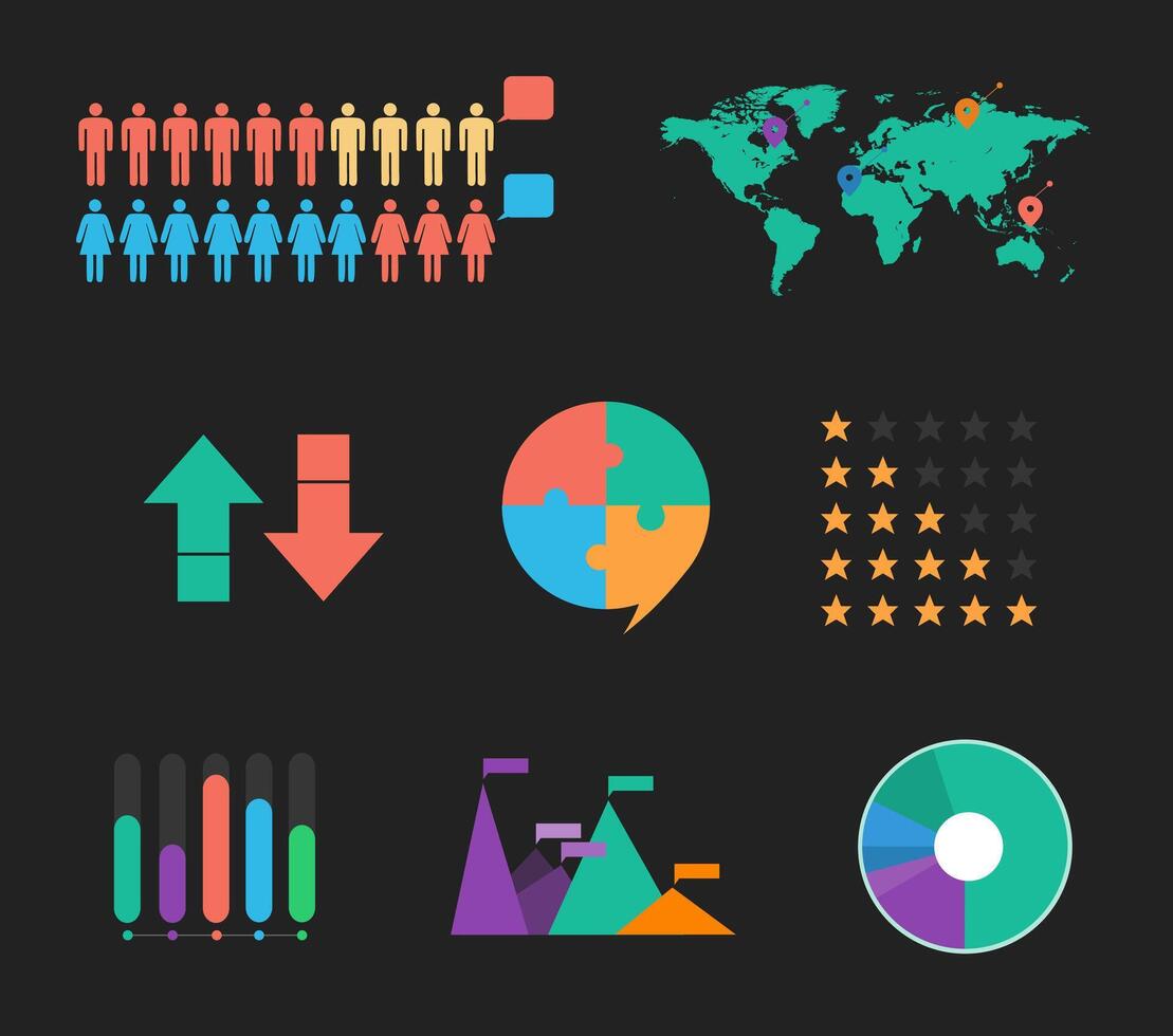 impostato di piatto design grafico risorsa vettori e pittogrammi. adatto per ragnatela e mobile applicazioni.