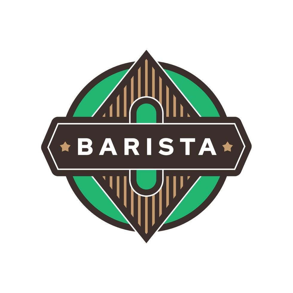 barista logo design vettore modello. attività commerciale cartello, simbolo. adatto per Vintage ▾ caffè negozio.