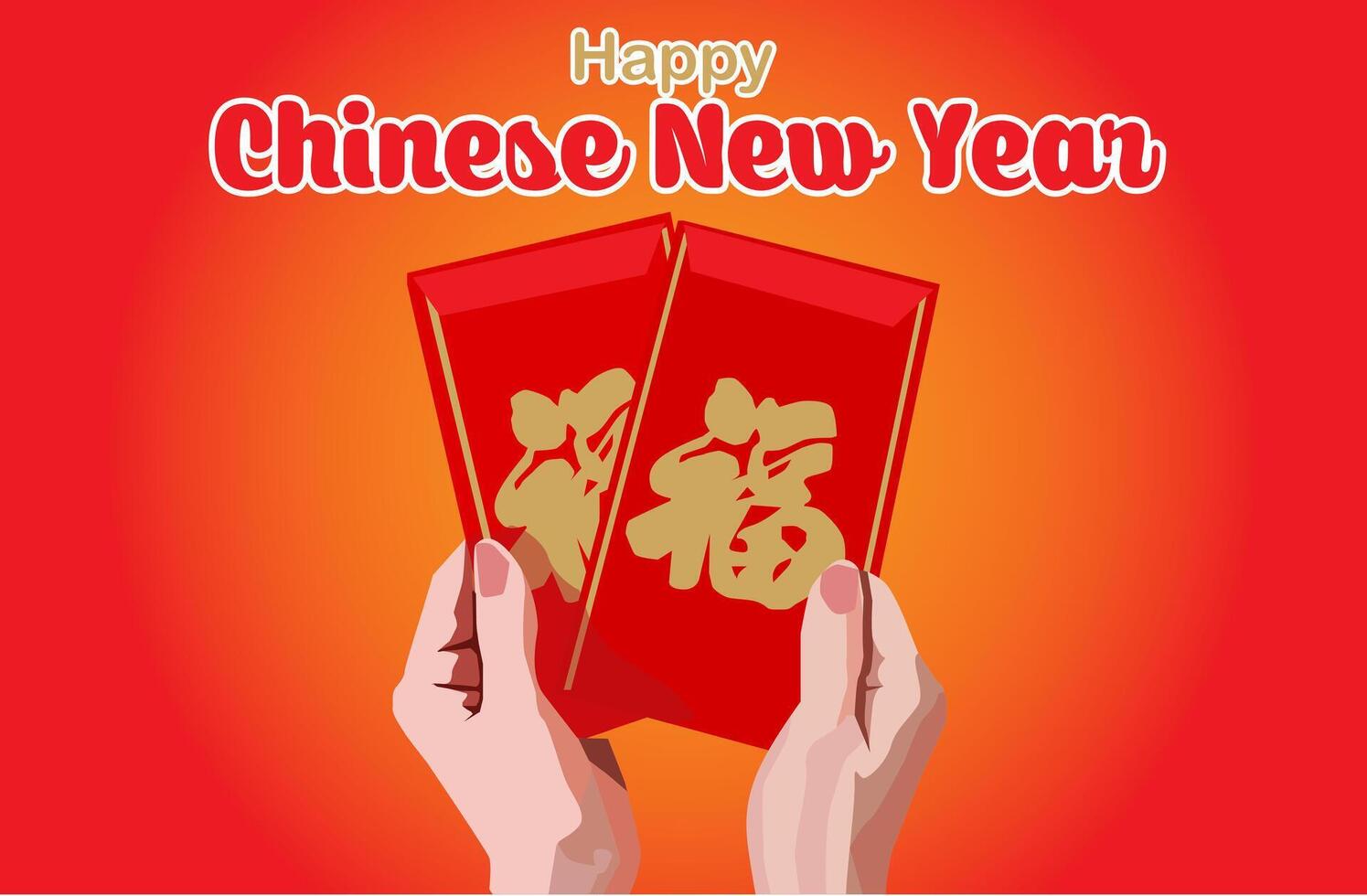 vettore mano dito dando ottenere i soldi a partire dal Busta chinesse calligrafia festeggiare chinesse nuovo anni giorno rosso sfondo