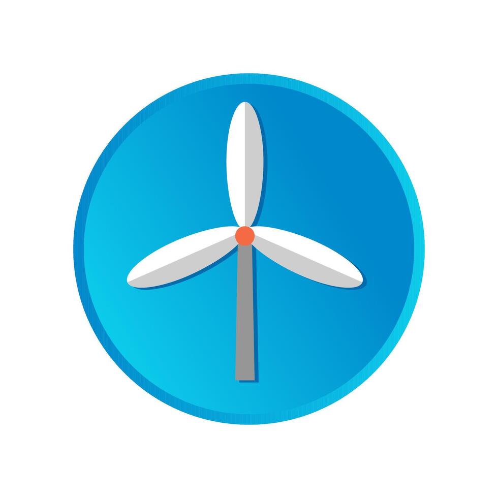 volumetrica mulino a vento icona, natura conservazione, ragionevole energia consumo vettore