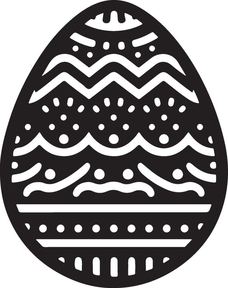 di Pasqua uovo silhouette vettore