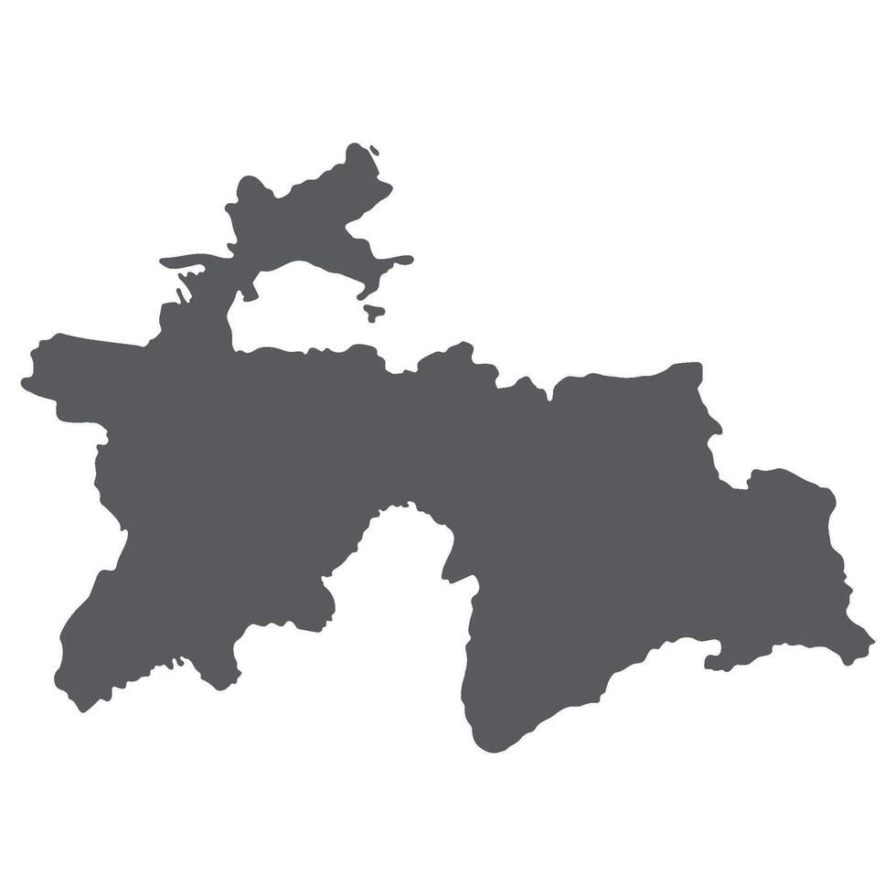 tagikistan carta geografica. carta geografica di tagikistan nel grigio colore vettore