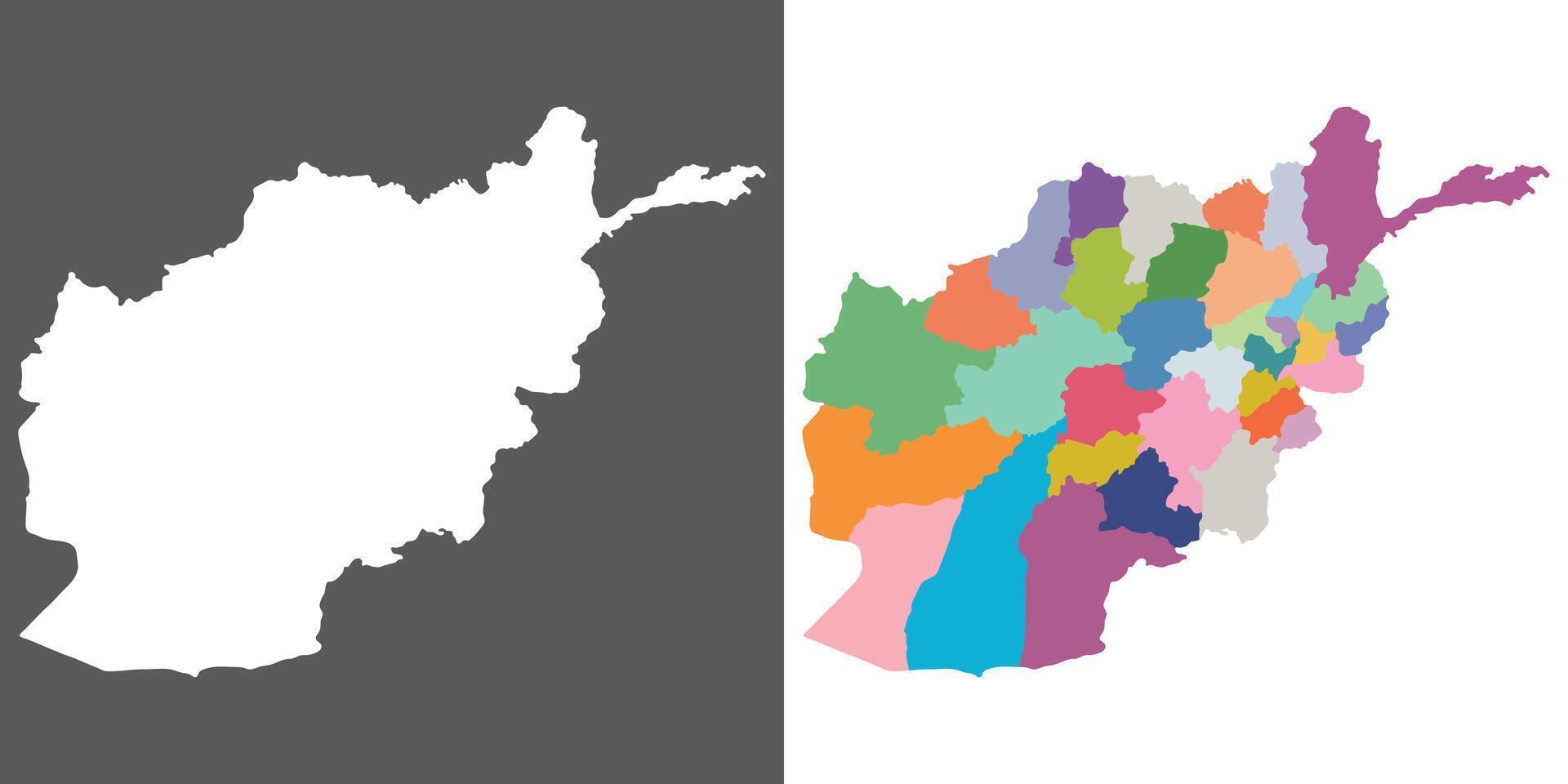 afghanistan carta geografica. carta geografica di afghanistan nel impostato vettore