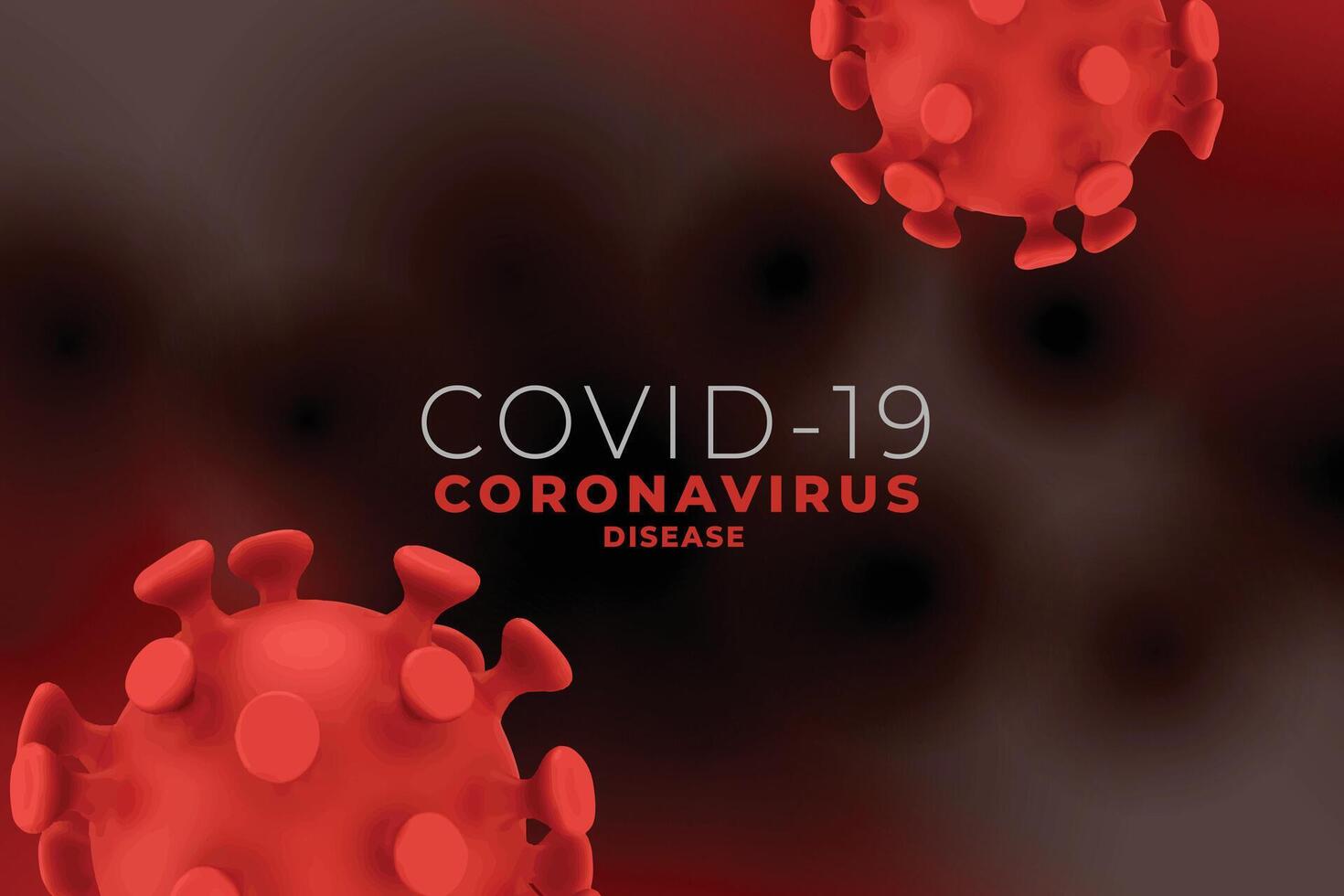 covid19 coronavirus pandemia sfondo con virus cellula vettore