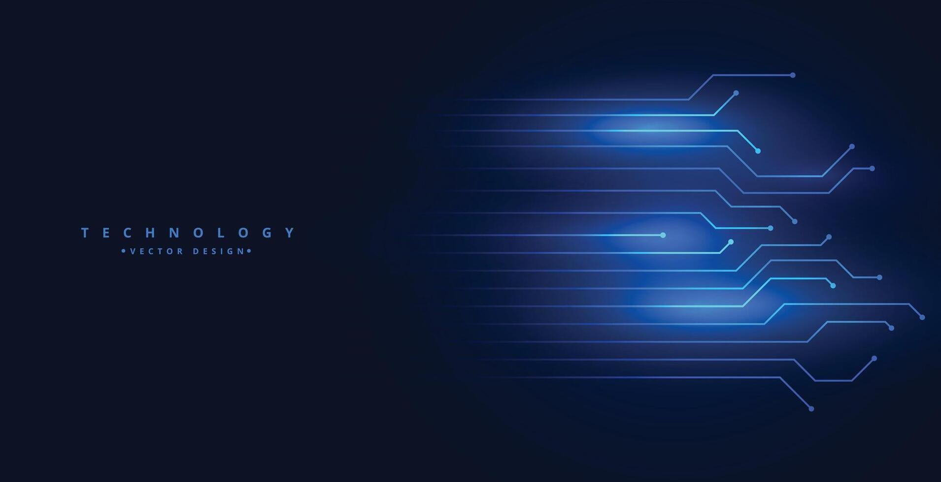 tecnologico sfondo con circuito Linee diagramma nel blu colore vettore