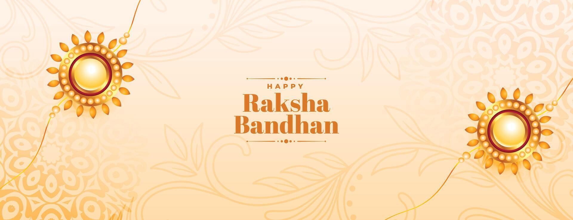 semplice Raksha bandhan Festival bandiera per fratello e sorella amore vettore