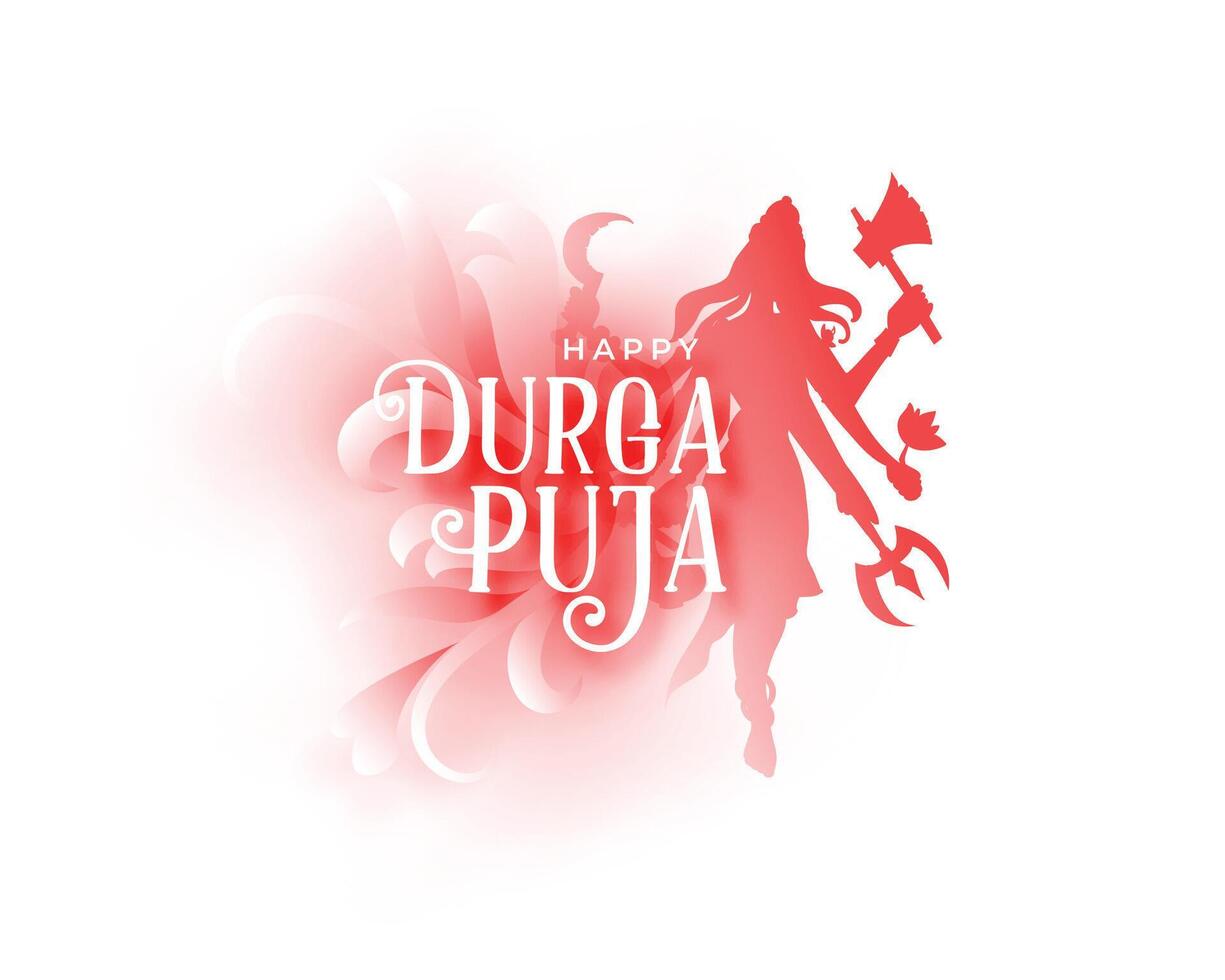 contento Durga pooja Navratri Festival auguri carta design vettore
