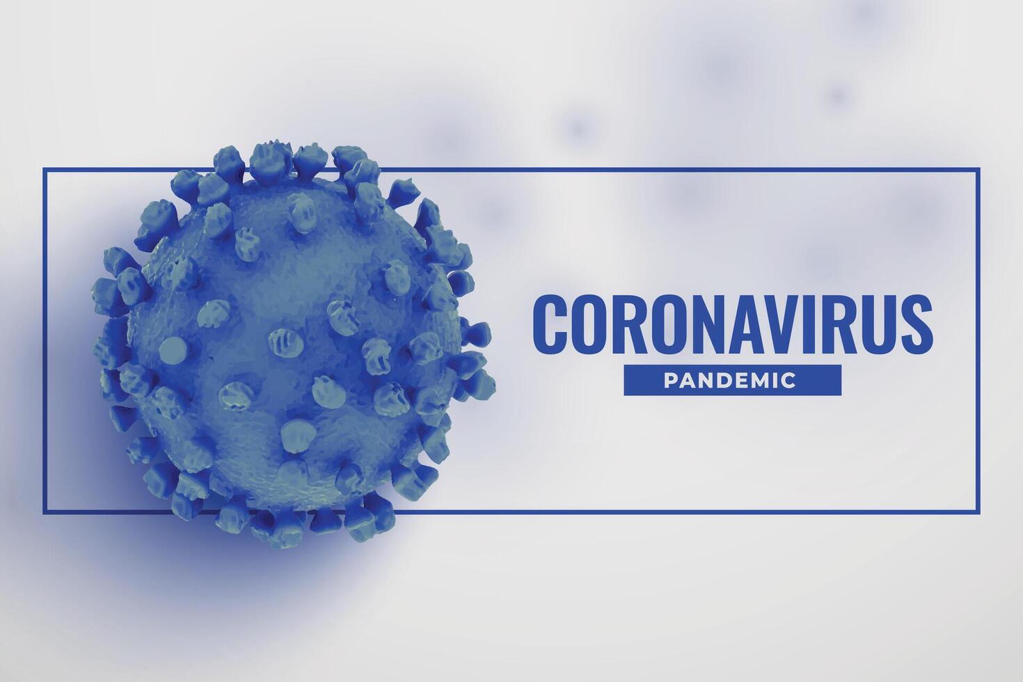 blu 3d realistico coronavirus covid19 cellula sfondo design vettore