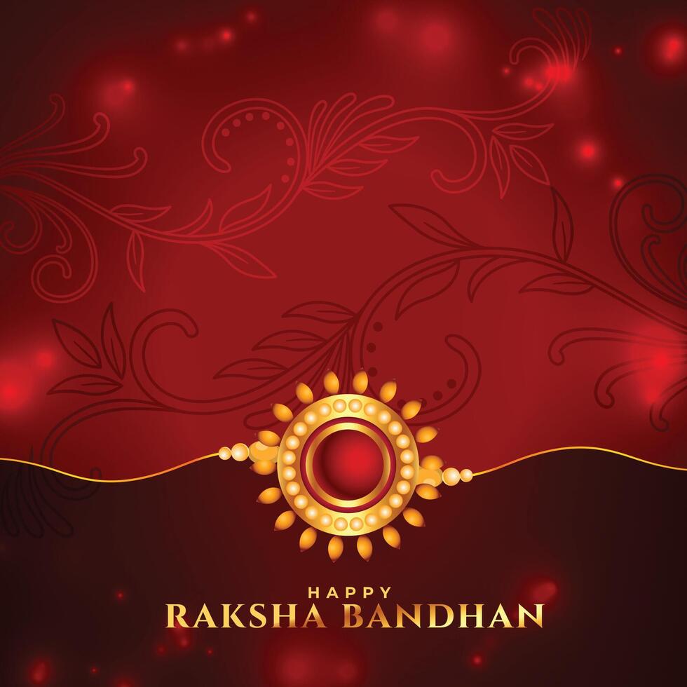 shinny Raksha bandhan occasione sfondo con rakhi design vettore