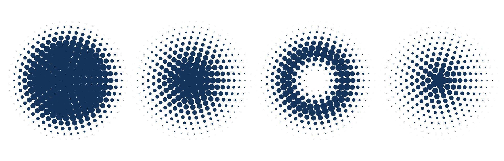 circolare mezzitoni modello impostato di quattro vettore