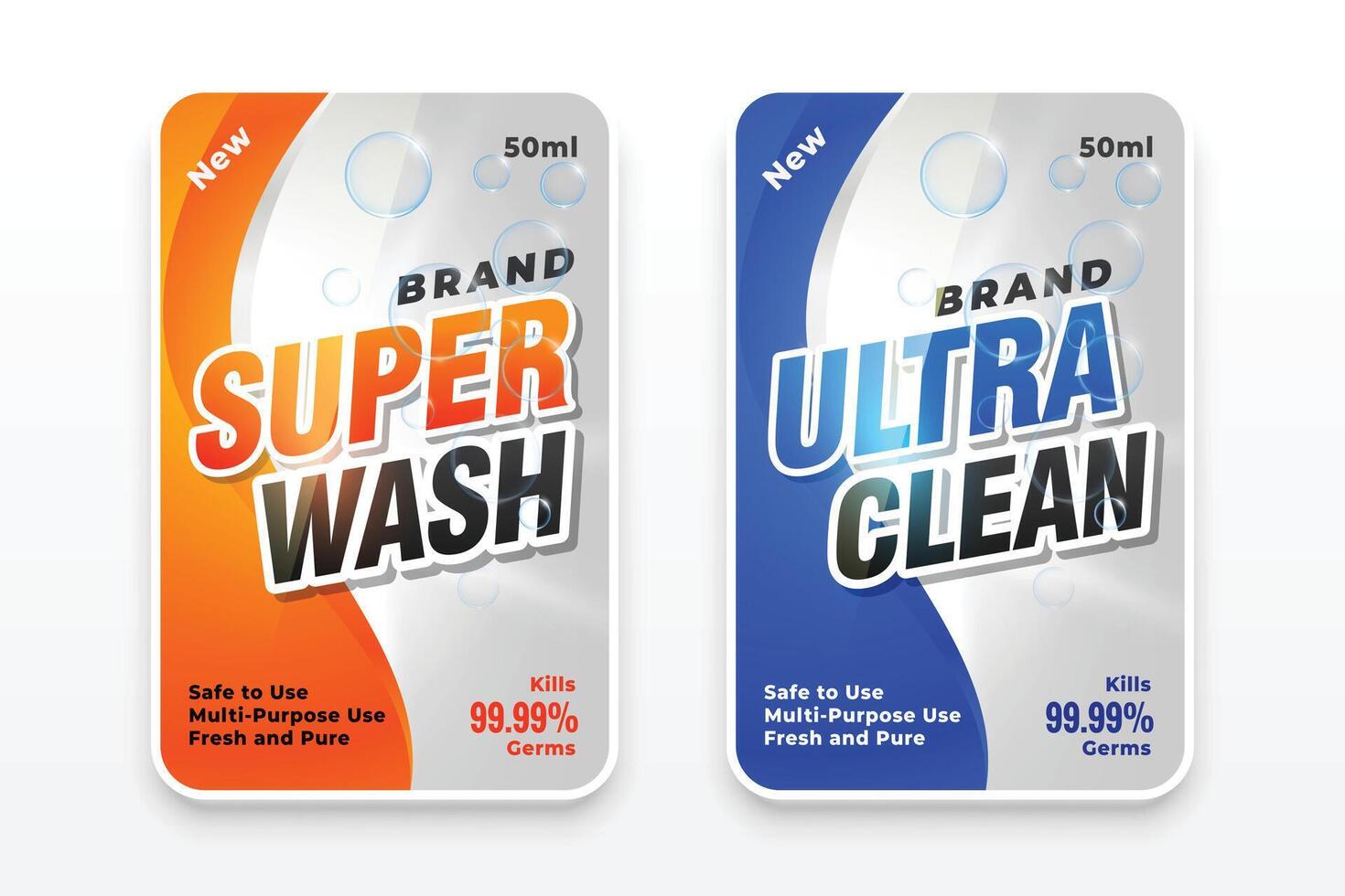 super lavare detergente etichetta per il tuo marca vettore