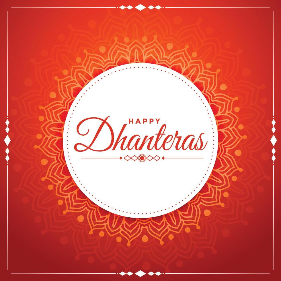 decorativo contento dhanteras Festival auguri saluto design vettore