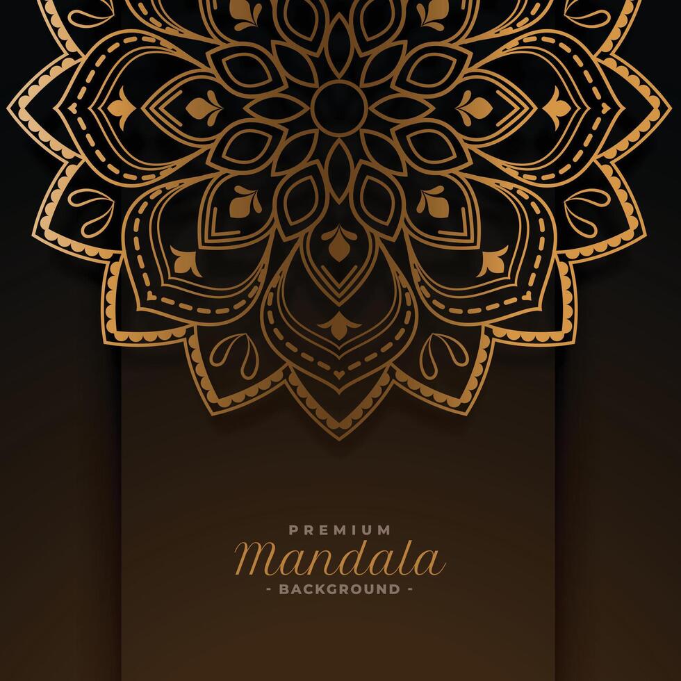 lusso d'oro mandala decorativo modello sfondo vettore