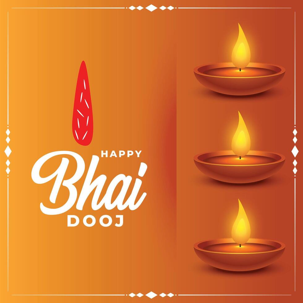 contento bhai dooj tradizionale Festival carta design vettore