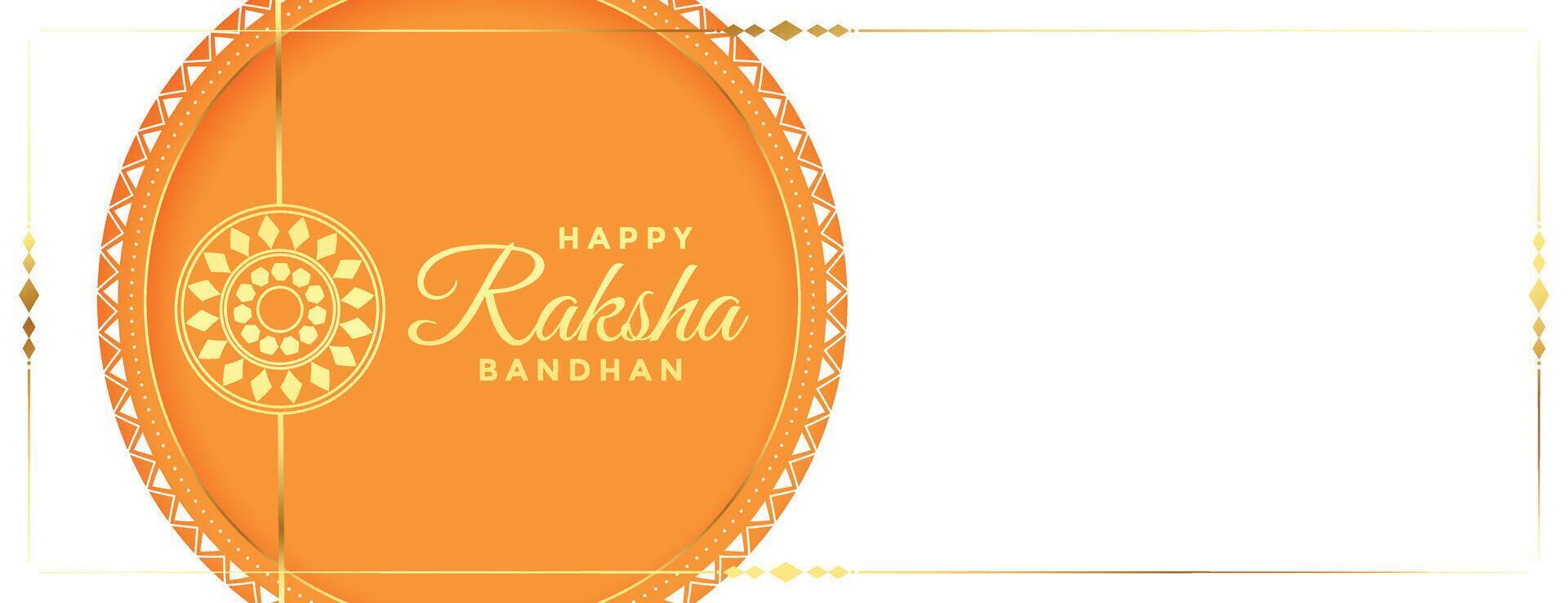 tradizionale contento Raksha bandhan elegante Festival bandiera design vettore