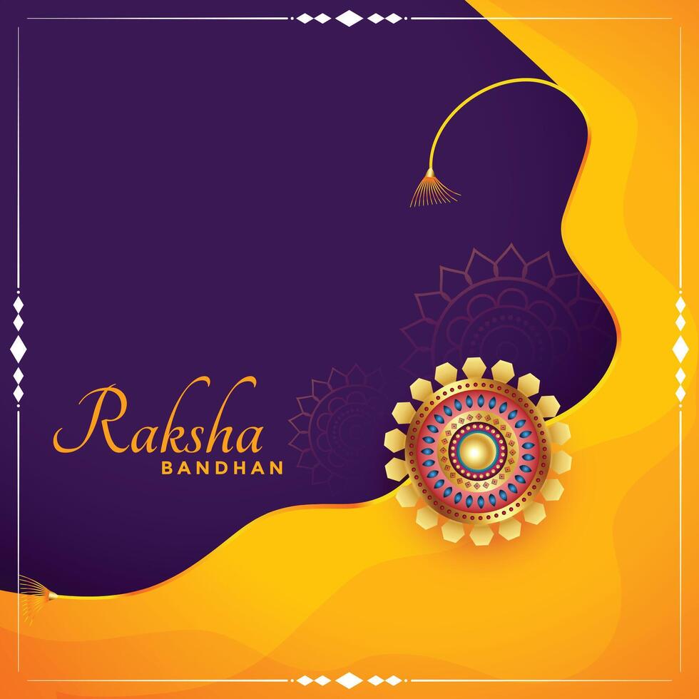 contento Raksha bandhan indiano Festival carta design vettore
