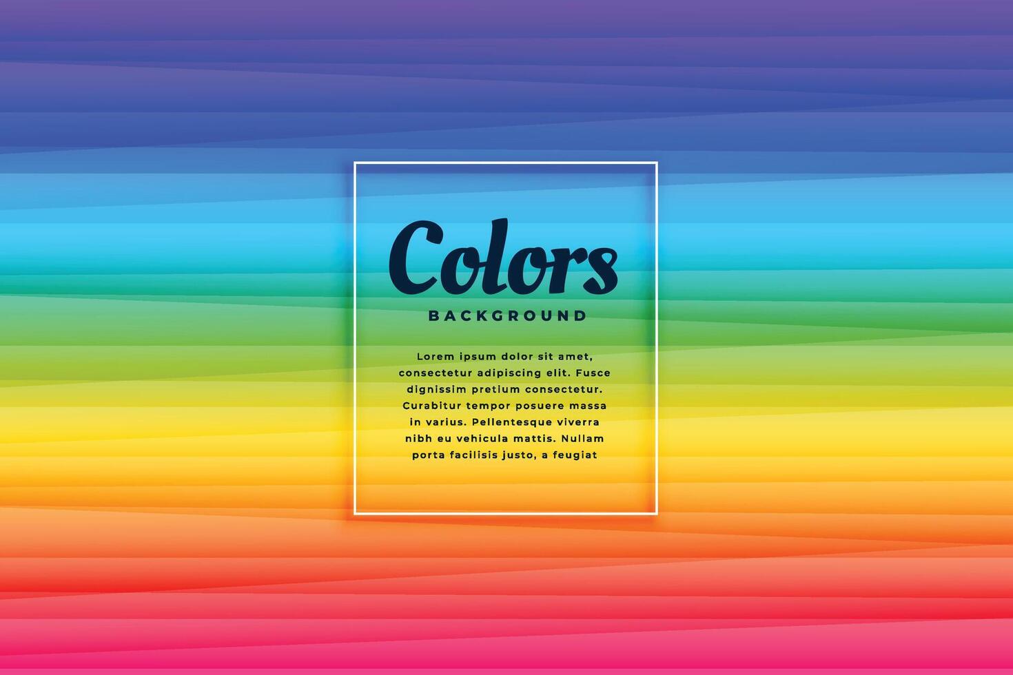 astratto arcobaleno colore vivace Linee sfondo design vettore