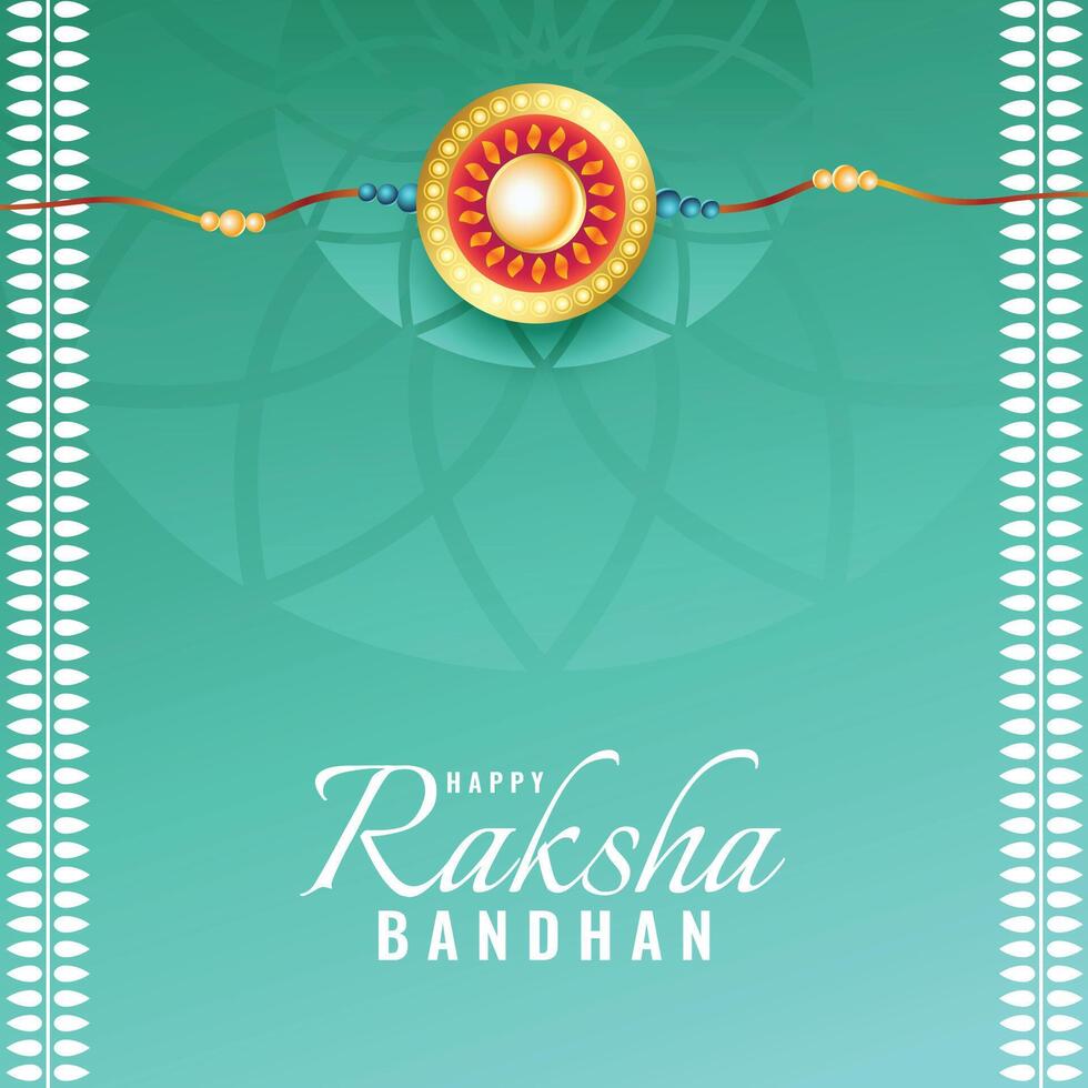 etnico stile contento Raksha bandhan auguri carta sfondo vettore