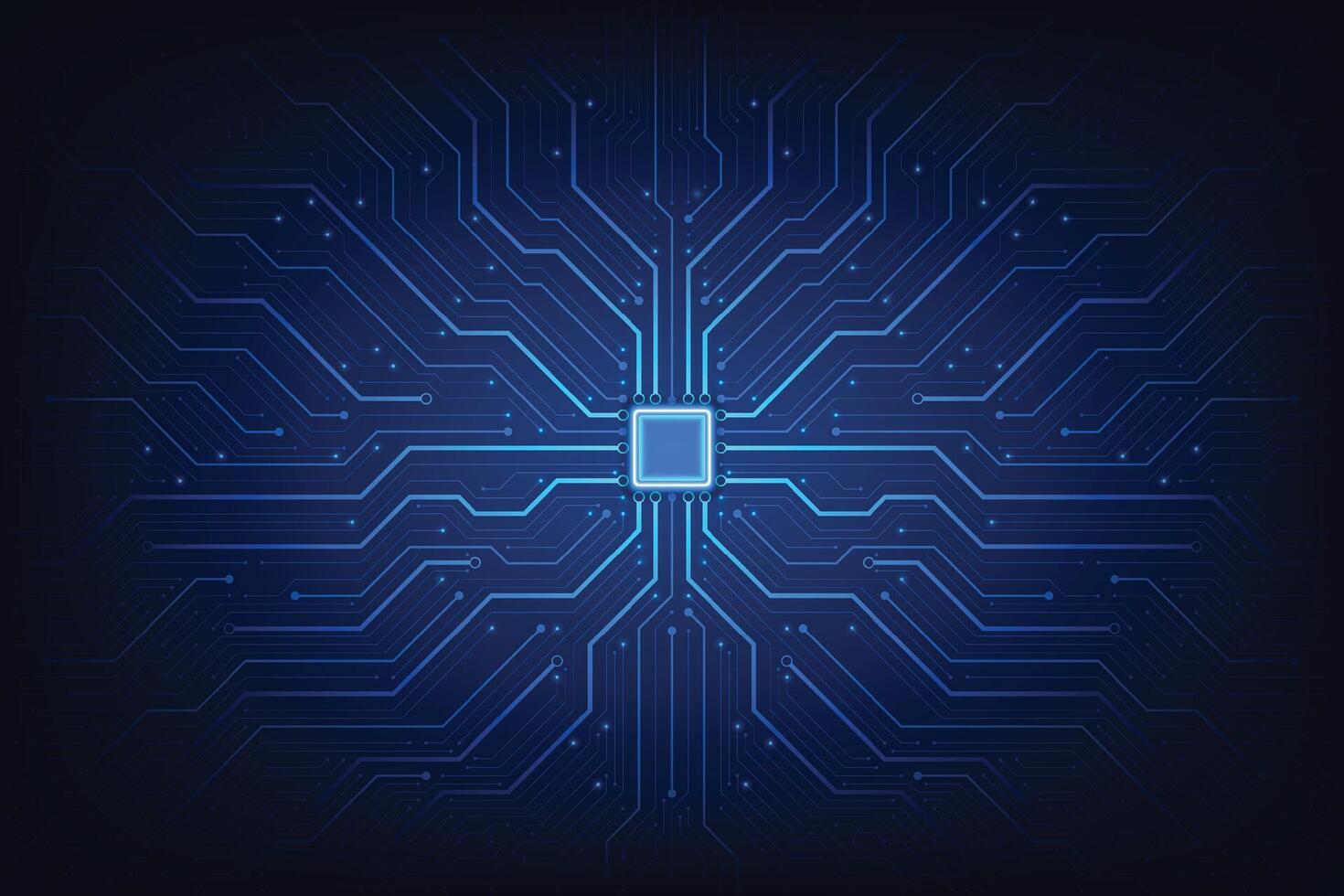 scheda di circuito. background tecnologico. concetto di CPU di processori per computer centrali. chip digitale della scheda madre. vettore