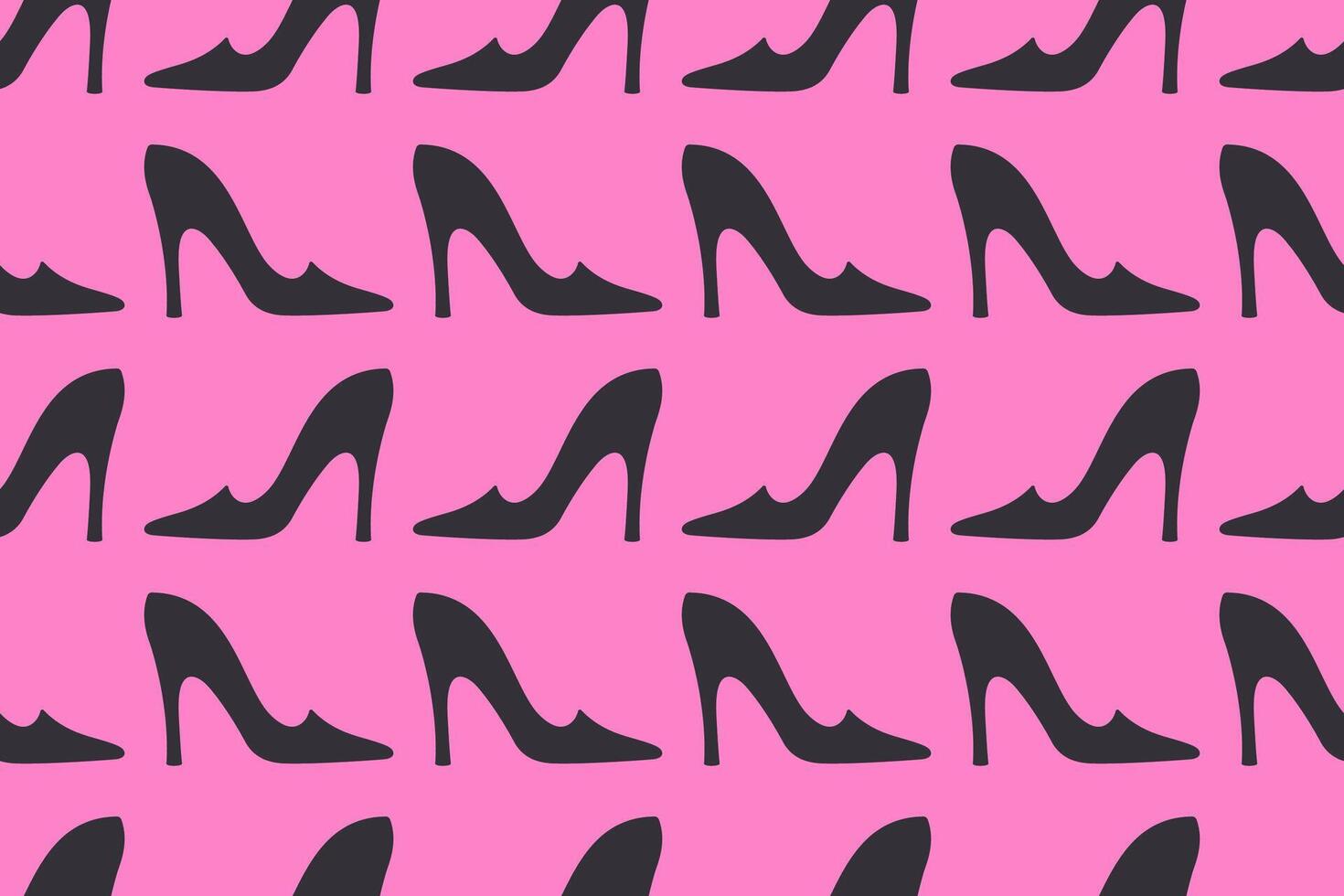 scarpe senza soluzione di continuità modello. donna di alto tacco su rosa sfondo. elegante elegante femmina scarpe. vettore piatto illustrazione per tessile, tessuto, Stazionario, sfondi e avvolgere, moda industria