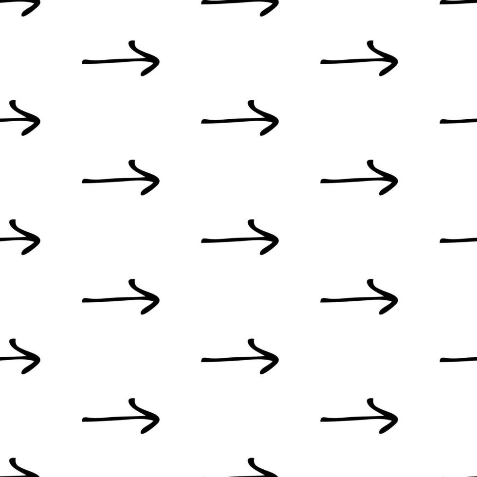 senza soluzione di continuità modello con nero mano disegnato frecce vettore