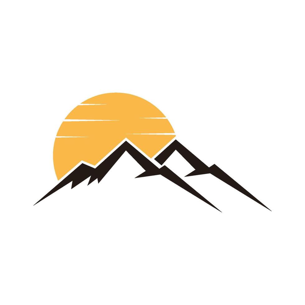 montagna logo vettore design modelli semplice e moderno