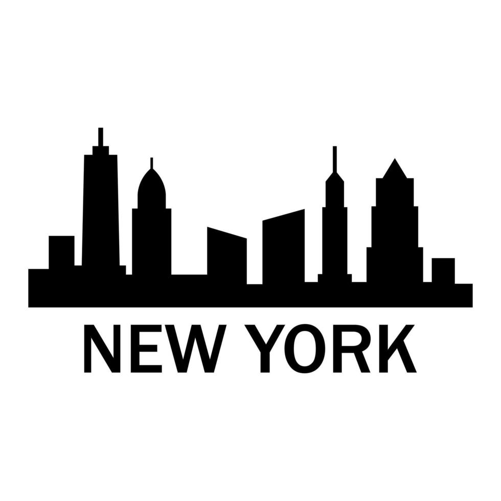 skyline di new york vettore