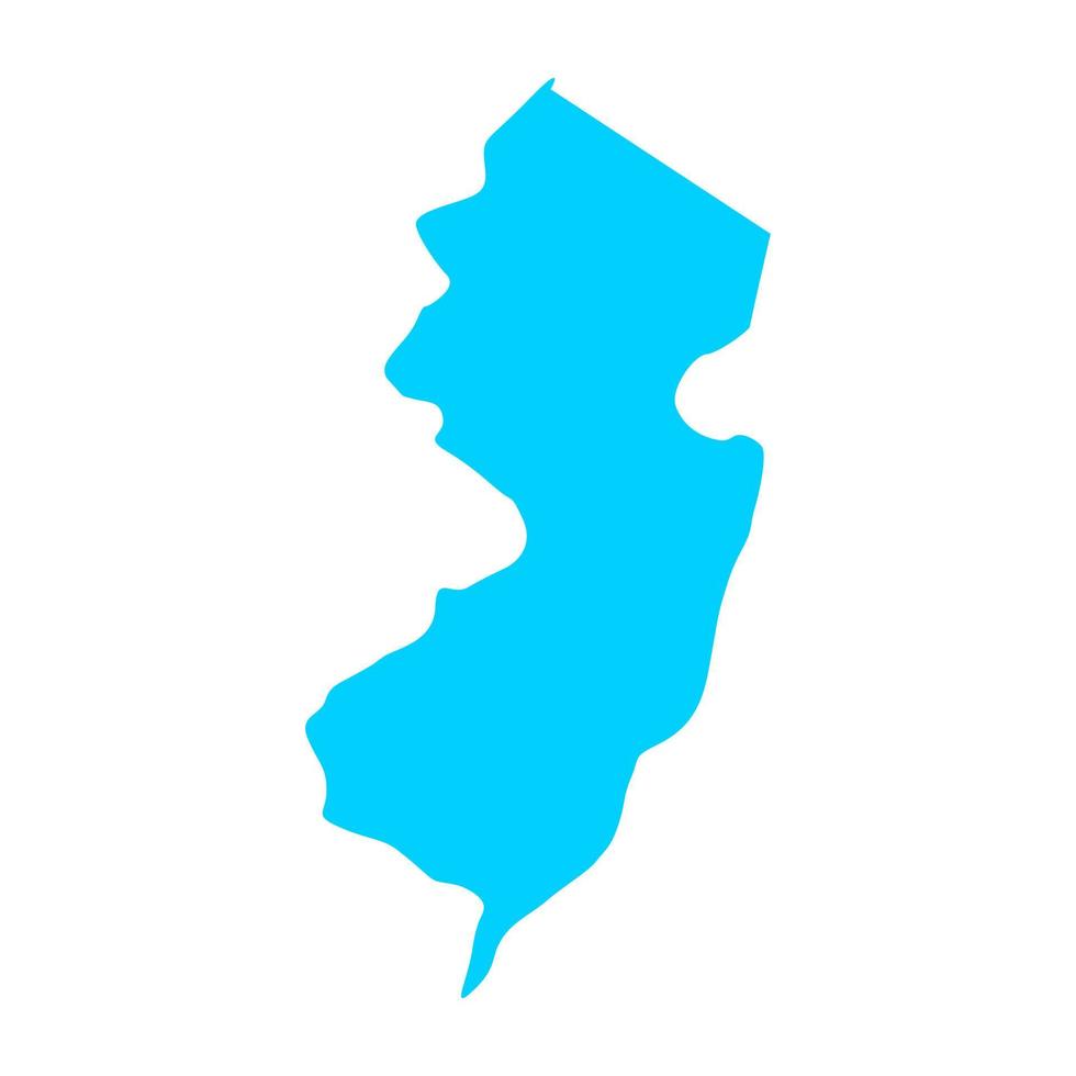 mappa del New Jersey su sfondo bianco vettore