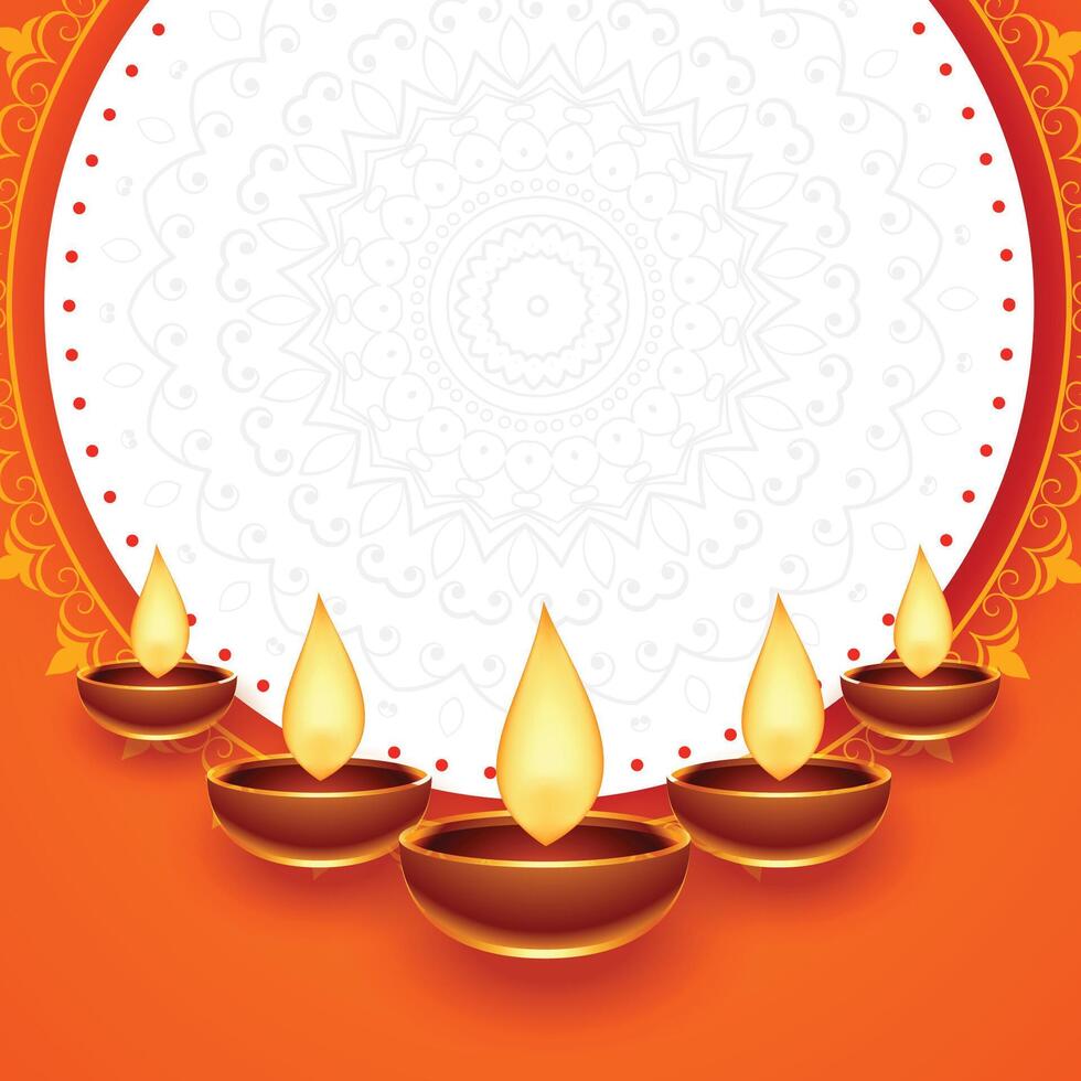 contento Diwali Festival carta con testo spazio vettore