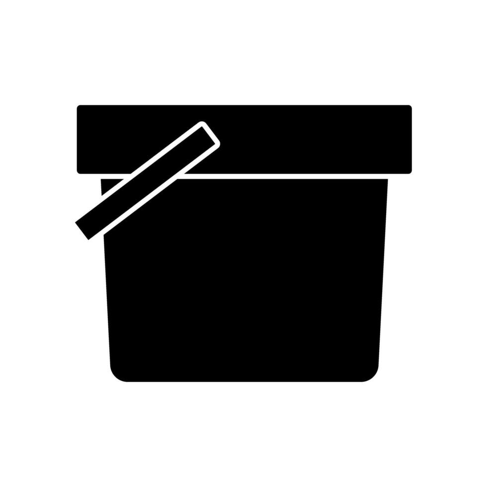 secchio icona vettore. pulizia illustrazione cartello. cestino simbolo o logo. vettore