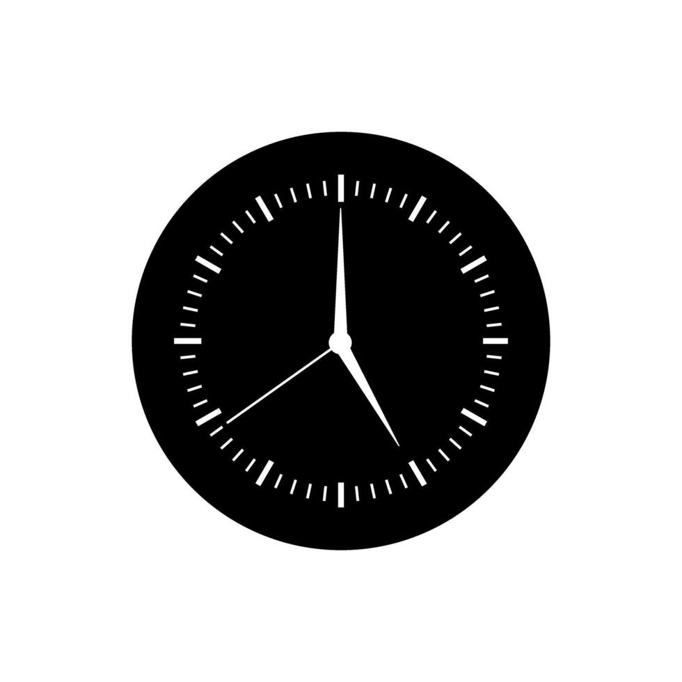 orologio icona vettore. tempo illustrazione cartello. parete orologio simbolo. orologio logo. vettore
