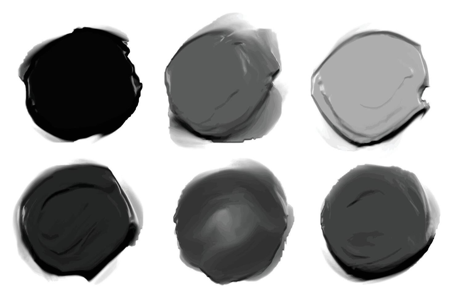 astratto nero e grigio forma di spessore acquerello dipingere struttura vettore