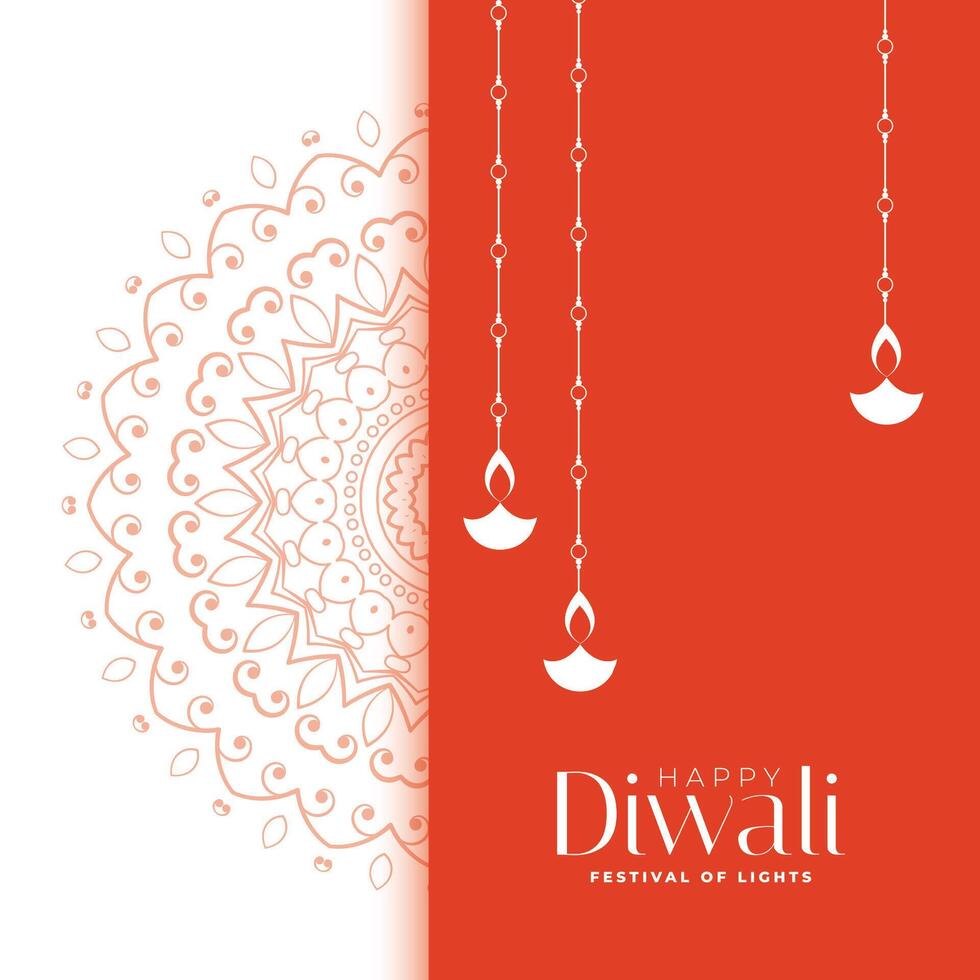 contento Diwali decorativo Festival sfondo design vettore