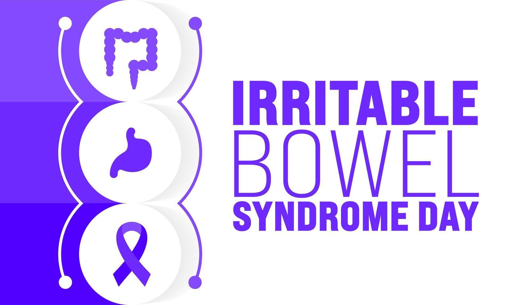 aprile è mondo irritabile intestino sindrome giorno o IBS giorno sfondo modello. vacanza concetto. uso per sfondo, striscione, cartello, carta, e manifesto design modello con testo iscrizione vettore