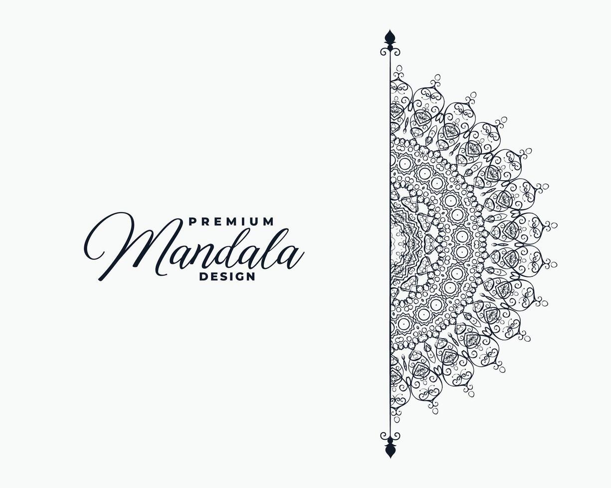 mano disegnato decorativo mandala design con testo spazio vettore