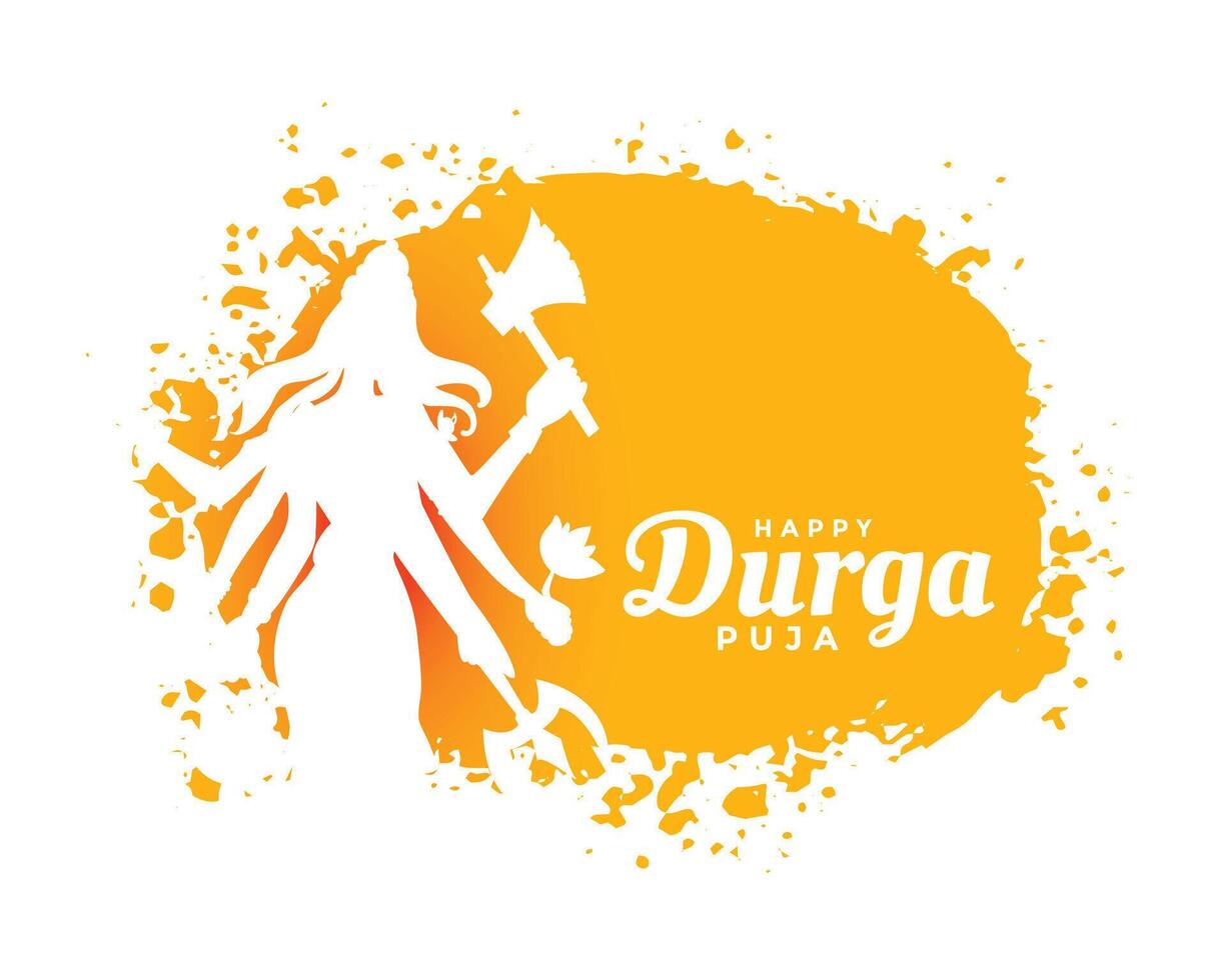 contento Durga pooja indiano Festival carta design vettore