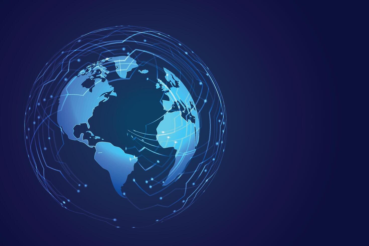 globale tecnologia terra digitale sfondo con circuito diagramma vettore