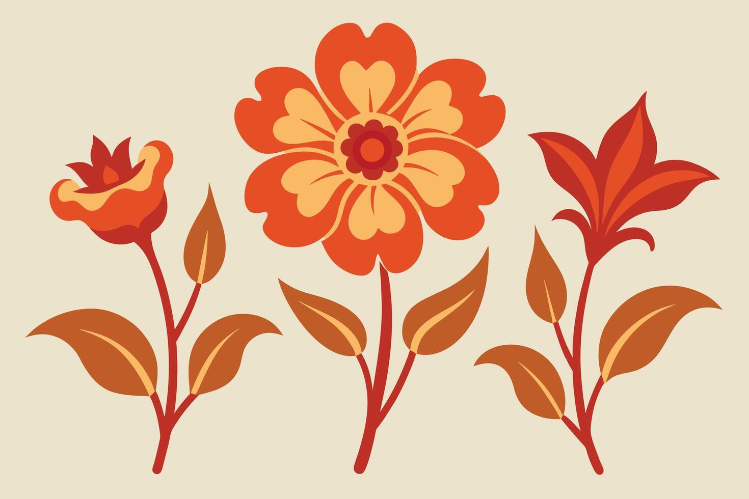 Vintage ▾ dettagliato fiore vettori