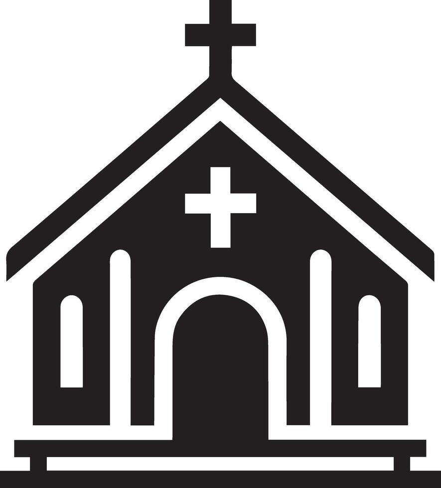 Chiesa icona vettore illustrazione un' semplice, elegante icona che rappresentano un' Chiesa, con pulito Linee e un' moderno estetico.