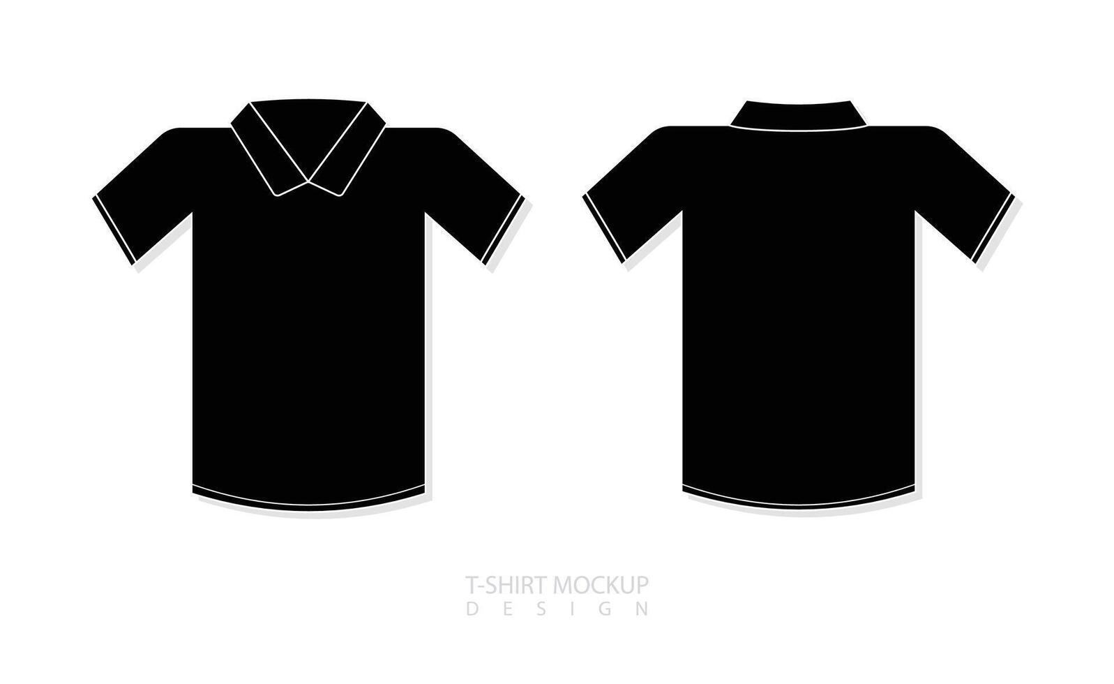 maglietta silhouette linea arte finto su, maschio nero maglietta vettore modello davanti indietro Visualizza, vuoto abbigliamento design per uomini, abbigliamento sportivo, casuale capi di abbigliamento