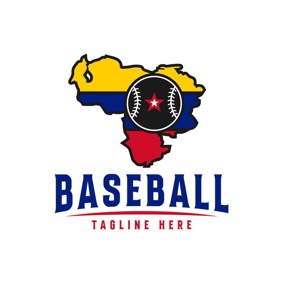 Venezuela baseball gli sport logo vettore