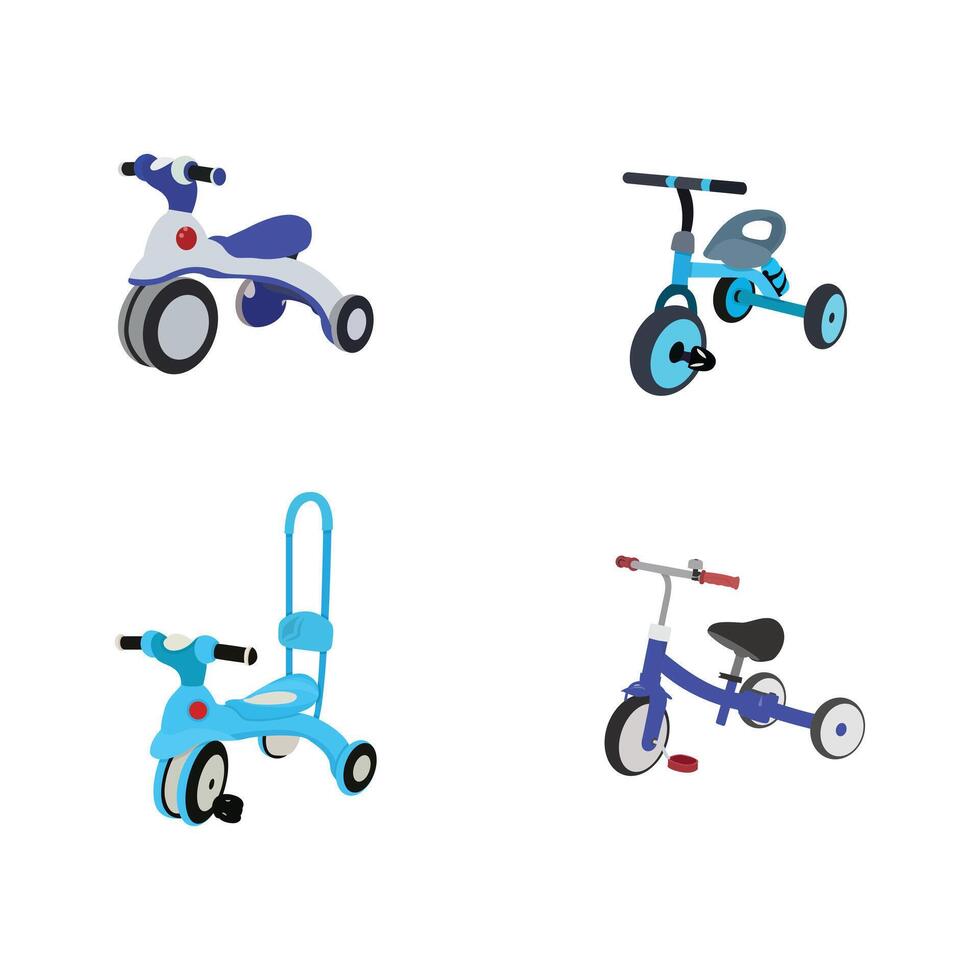 triciclo illustrazione vettore clip arte vettore. bambino bicicletta sport, ragazzo mezzi di trasporto ruota, triciclo bicicletta disegno. ragazzo mezzi di trasporto bicicletta.