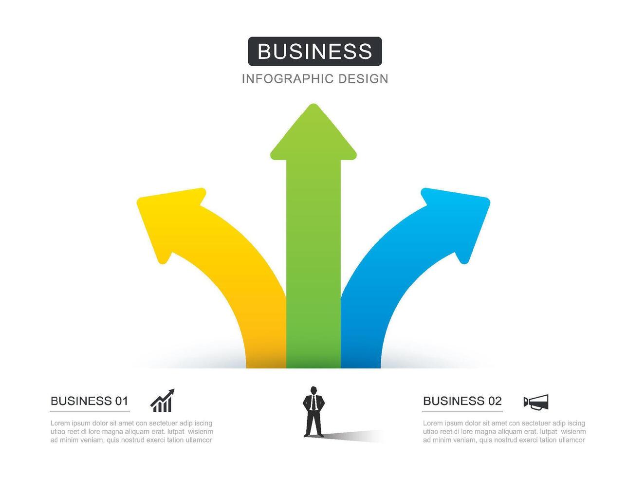 3 dati infografica freccia modo modello. illustrazione astratto sfondo. vettore