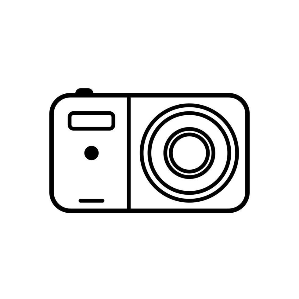 semplice icona della vecchia fotocamera minimalista vettore