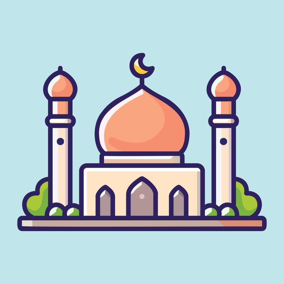 moschea design isolato vettore illustrazione