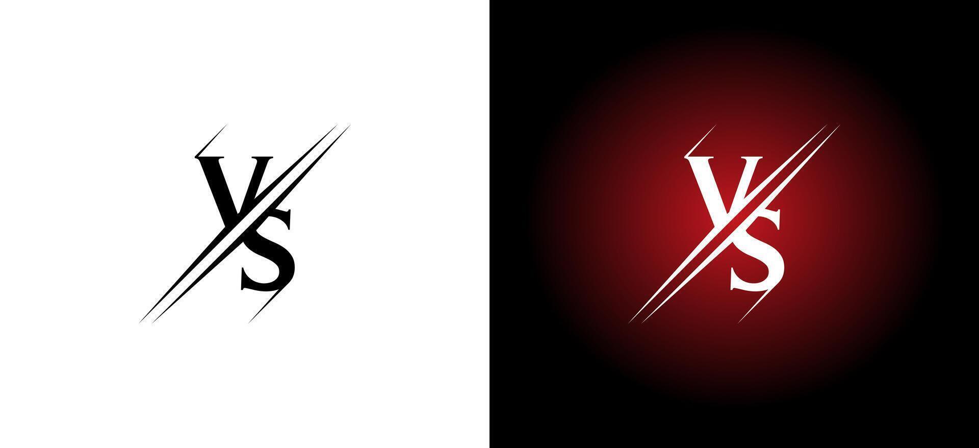 lettera logo design vs moderno contro icona simbolo vettore