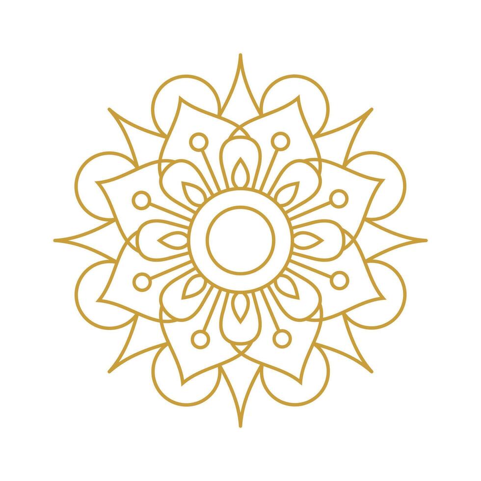 mandala nozze ornamento oro vettore design