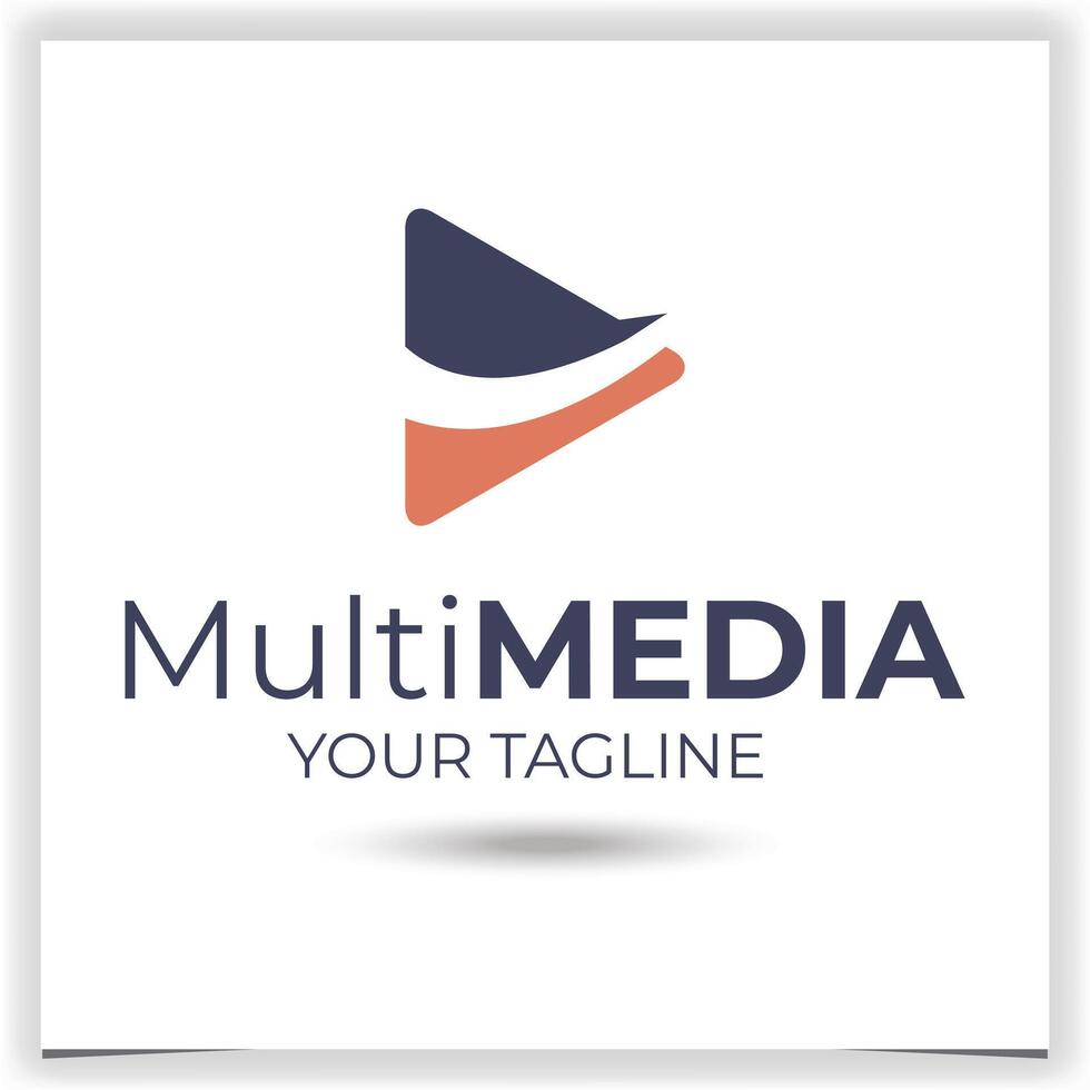 vettore multimedia logo design modello