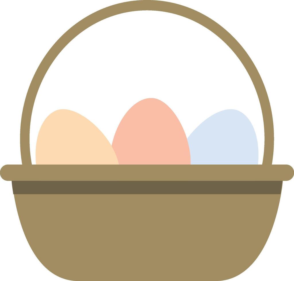 Pasqua cestino con uova glifo icona, vacanza e azienda agricola, di vimini uovo cestino vettore icona, vettore grafica